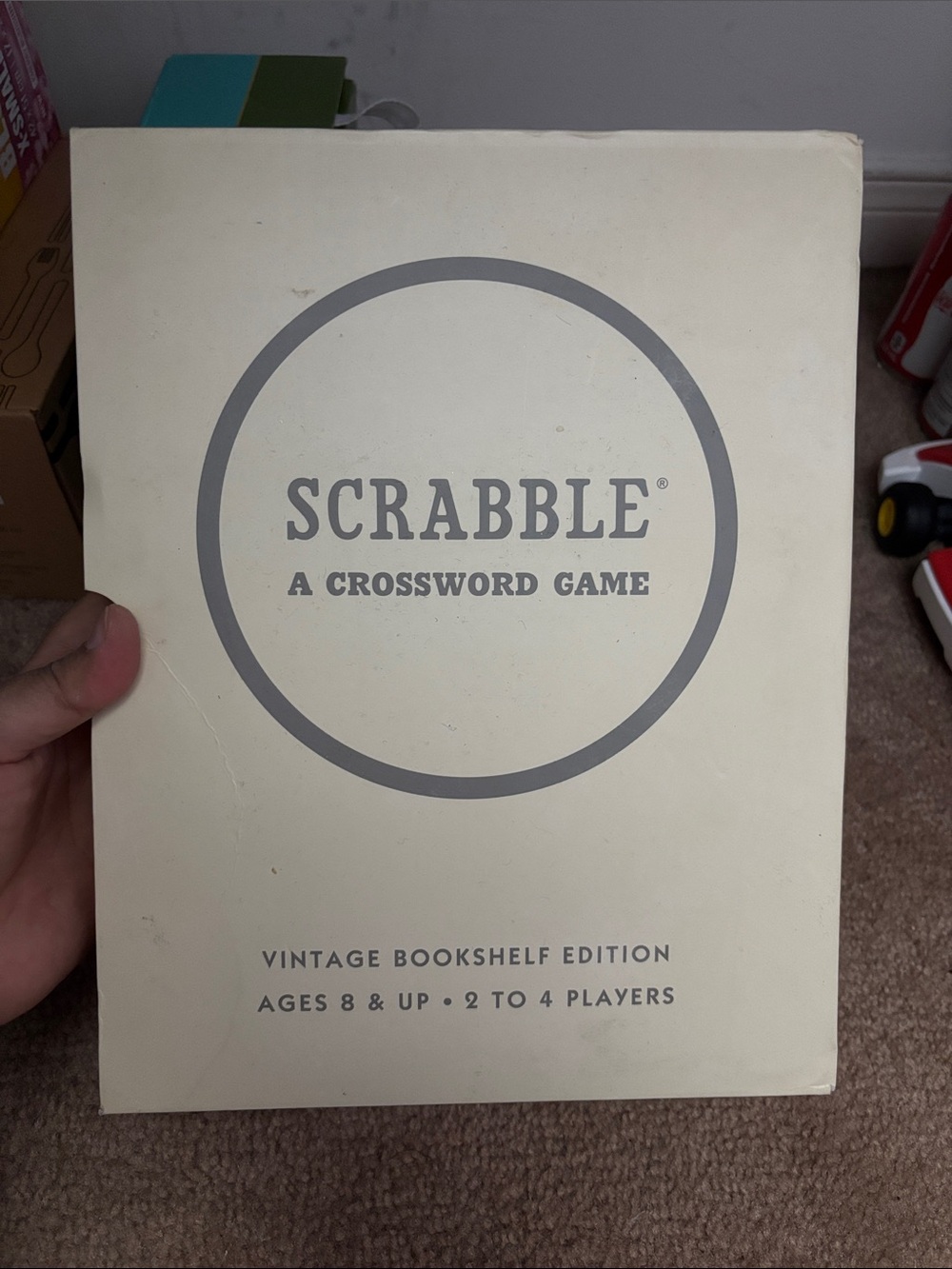 Scrabble Vintage Bookshelf Edition Board Game - Cream